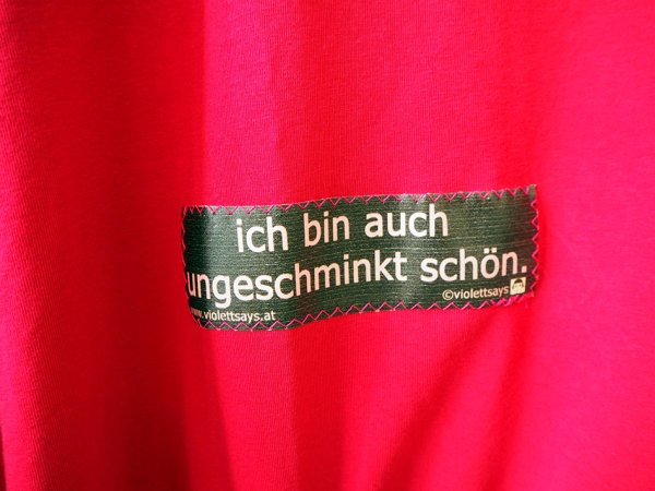 langarm oberteil zitat