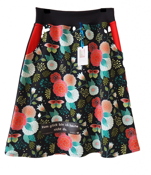 a-linie rock mit taschen