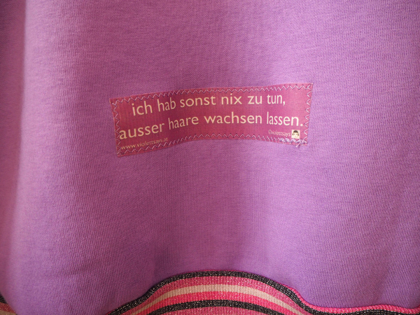 langarm oberteil zitat