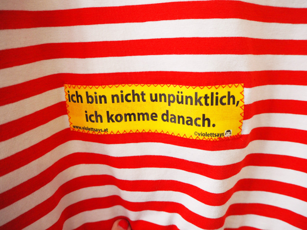 langarm oberteil zitat